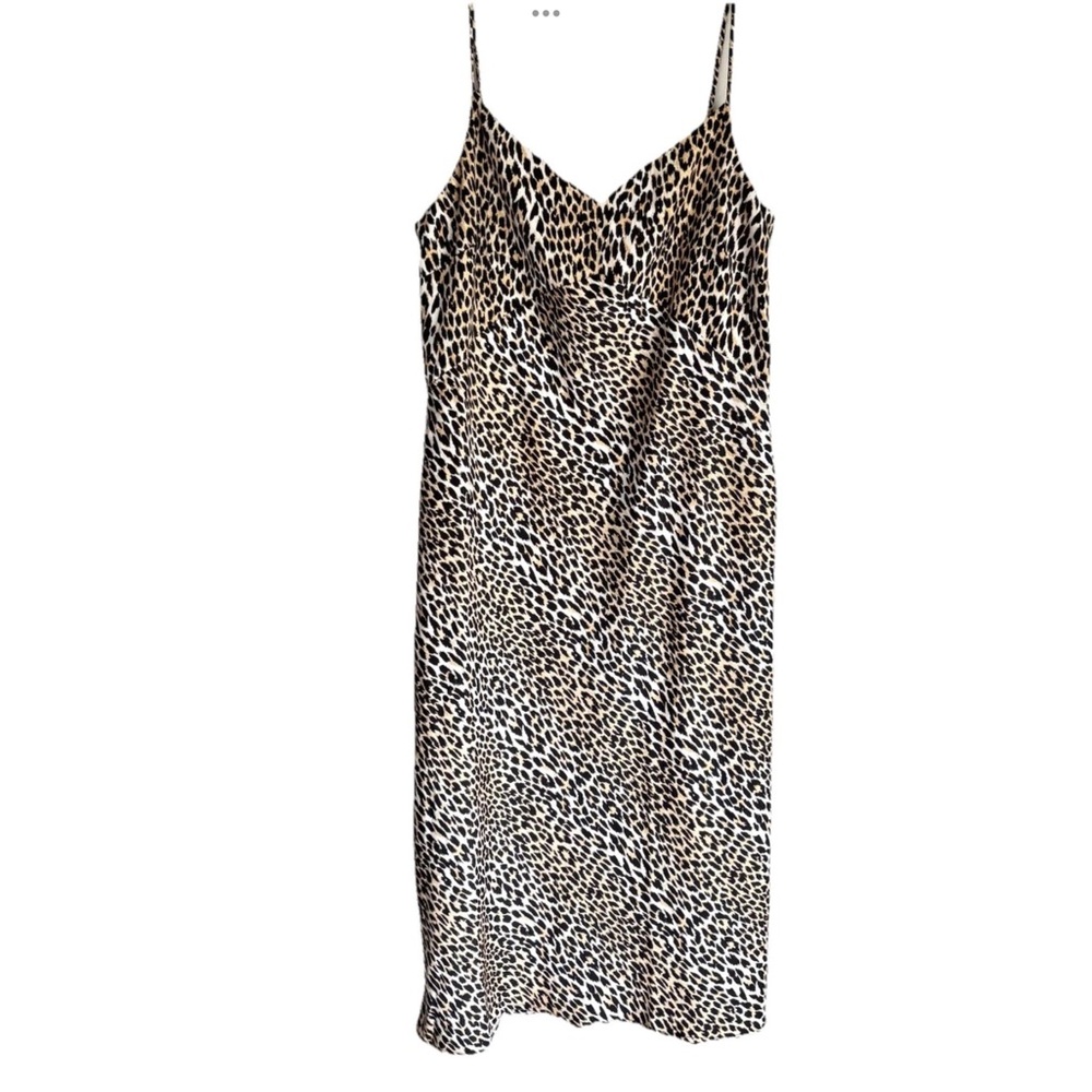 LEVI’S Cheetah Cami Dress Slip Dress Midi Leopard SZ Large Animal Print